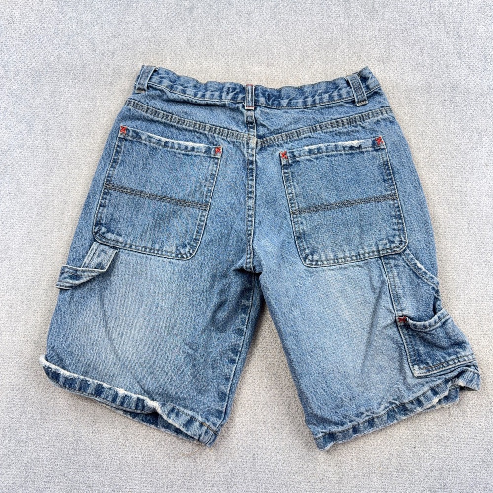 Vintage Duck Head Carpenter Shorts Boys 10 Blue Denim Jorts Baggy Skate Kids Y2K